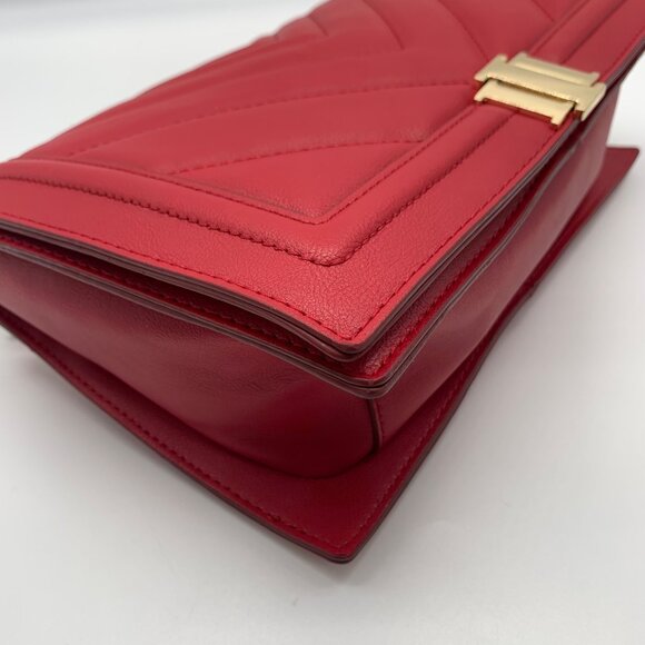 I.N.C. International Concepts Red Pepper Chevron Ajae Flap Convertible Crossbody - Picture 6 of 11